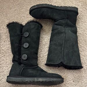 UGG Bailey Triple Button Black Boots
